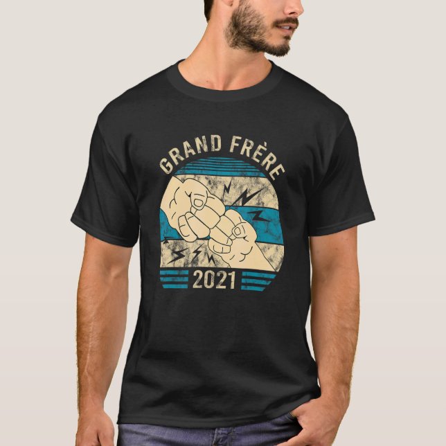 T-shirt Grand Frère Pour Enfants Faire-part De Pregna (Devant)
