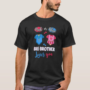 T-shirt Grand Frère Rose Ou Bleu Vous Aime Grossesse Gende