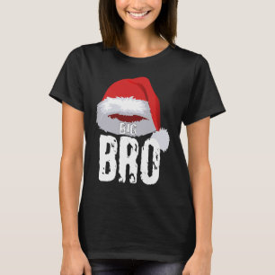 T-shirt Grand frère Santa Noël rouge Père Noël Casquette B