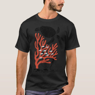 T-shirt Grand garçon motif tortue de mer