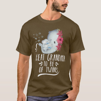 T-shirt Grand Grand-Mère À Être De Jumeaux Garçons Elephan