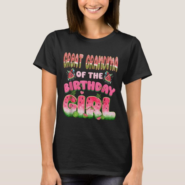 T-shirt Grand Grand-Mère De La Fille D'Anniversaire Un Dan (Devant)