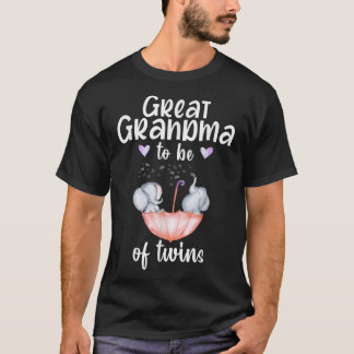 T-shirt Grand Grand-mère d'être de jumeaux Baby shower Ele
