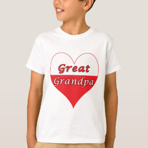 T-shirt Grand grand-père Coeur polonais