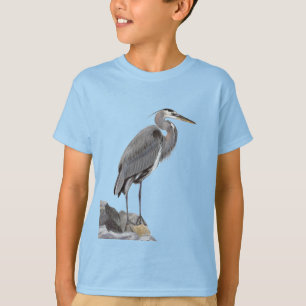 T-shirt Grand héron bleu