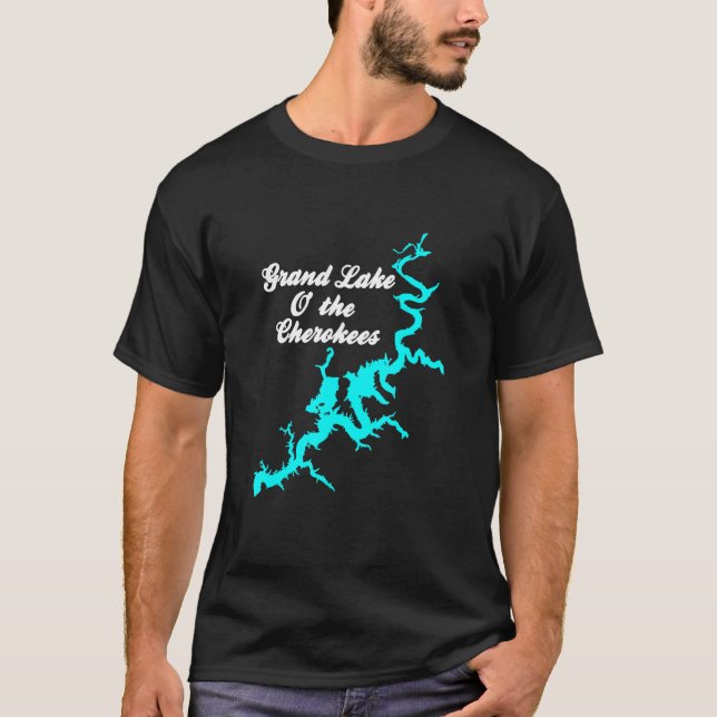 T-shirt Grand lac des Cherokees - Oklahoma (Devant)