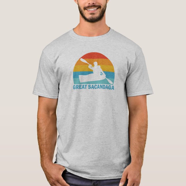 T-shirt Grand lac Sacandaga New York Kayak (Devant)