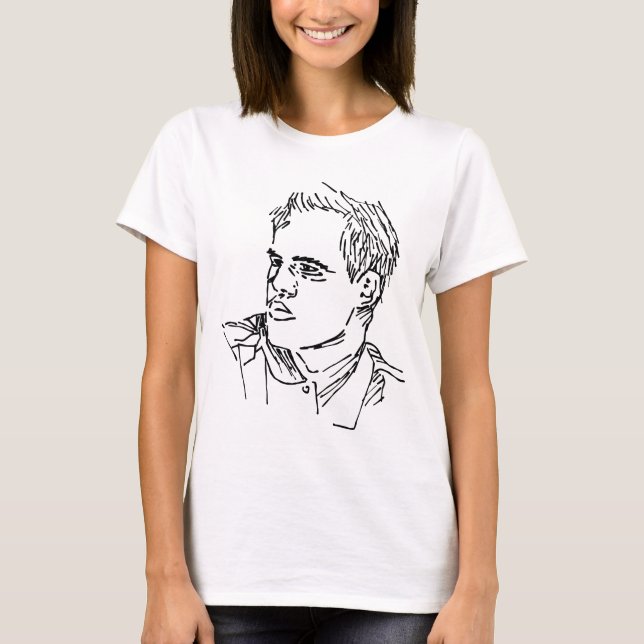 T-shirt Grand maître d'échecs Magnus Carlsen Portrait (Devant)