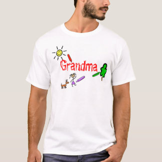 T-shirt Grand-maman avec des crayons