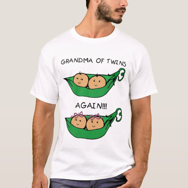 T-shirt Grand-maman des jumeaux encore (Devant)