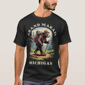 T-shirt Grand Marais Michigan Mi Montagnes Sentier de Rand