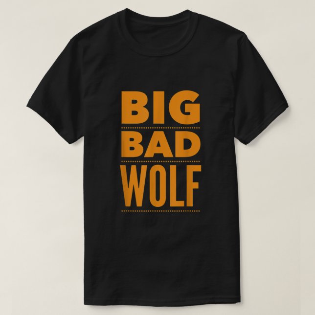 T-shirt Grand Mauvais Loup Drôle Halloween (Design devant)