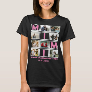 T-shirt Grand-mère amusante moderne mignonne Mimi 8 Collag