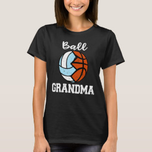 T-shirt Grand-mère de balle de volley-ball de basket-ball 