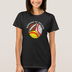 T-shirt Grand-Mère De Ballers Baseball Softball Football