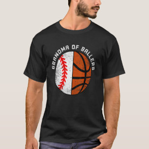 T-shirt Grand-Mère De Ballers De Baseball De Basket-Ball G