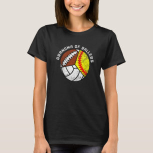 T-shirt Grand-Mère De Ballers Softball Volleyball Football