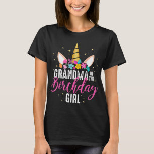 T-shirt Grand-Mère De La Fille Anniversaire Grand-Mère Cad