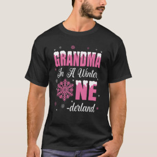T-shirt Grand-mère de la fille d'anniversaire Hiver Oneder