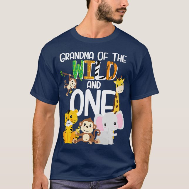 T-shirt Grand-mère de la nature et un zoo thème Anniversai (Devant)