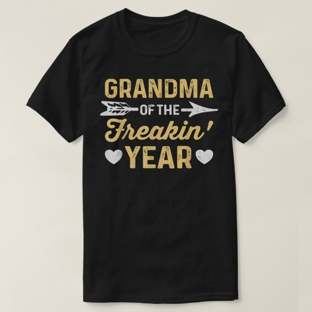 T-shirt Grand-Mère De L'Année Freakin Drôle 1 Grand-Mère (Design devant)