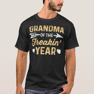 T-shirt Grand-Mère De L'Année Freakin Drôle 1 Grand-Mère