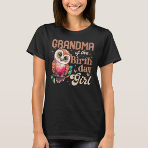 T-shirt Grand-Mère De L'Anniversaire Fille Bébé Chouette A