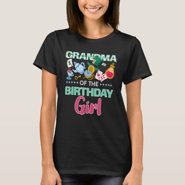 T-shirt Grand-Mère De L'Anniversaire Fille Onederland Rose (Devant)