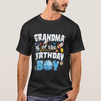 T-shirt Grand-Mère De L'Anniversaire Garçon Astronaut Espa