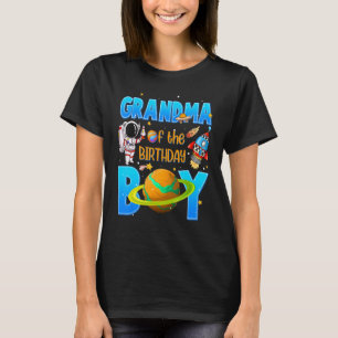 T-shirt Grand-Mère De L'Anniversaire Garçon Astronaut Thèm