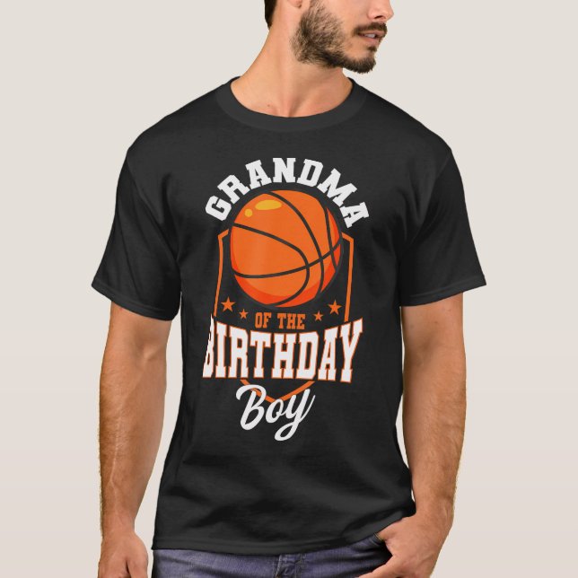 T-shirt Grand-Mère De L'Anniversaire Garçon Basketball Thè (Devant)