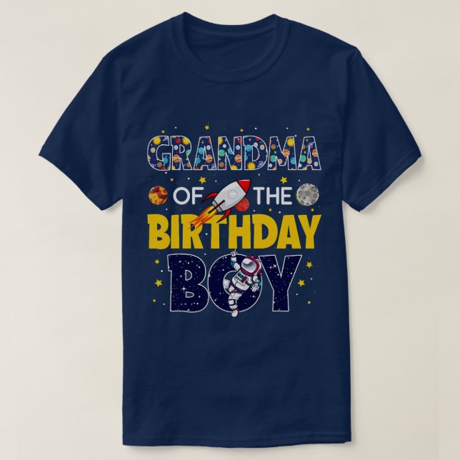 T-shirt Grand-mère de l'anniversaire garçon extra-atmosphé (Design devant)