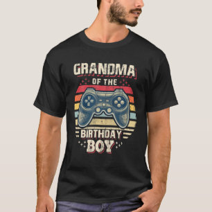 T-shirt Grand-Mère De L'Anniversaire Garçon Matching Vidéo