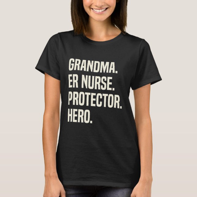 T-shirt Grand-mère de l'infirmière protectrice de grand-mè (Devant)