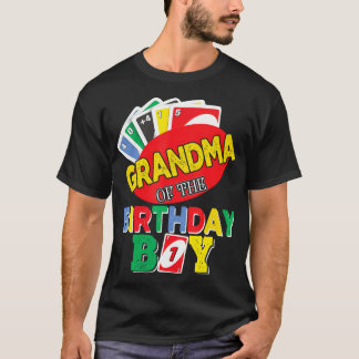 T-shirt Grand-Mère De L'Uno Birthday Boy Uno Birthday Boy