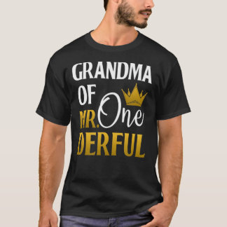 T-shirt Grand-mère de M. Onederful 1er anniversaire Fête d