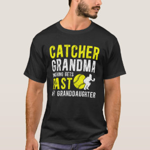 T-shirt Grand-mère de softball Catcher Fière grand-mère d'