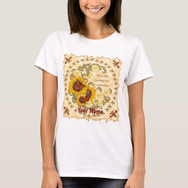 T-shirt Grand-mère de tournesol (Devant)
