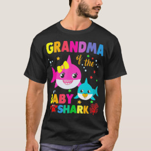 T-shirt Grand-Mère Du Bébé Requin Anniversaire Grand-M
