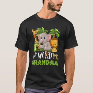 T-shirt Grand-Mère Du Zoo Sauvage Anniversaire Safari Jung