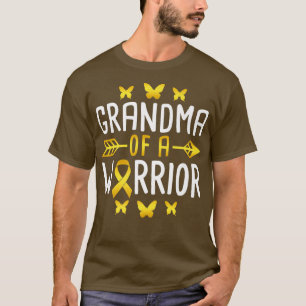 T-shirt Grand-Mère D'Un Guerrier - Cancer De L'Enfance