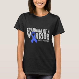 T-shirt Grand-mère d'un guerrier T1D Diabétique Bleu Ribbo