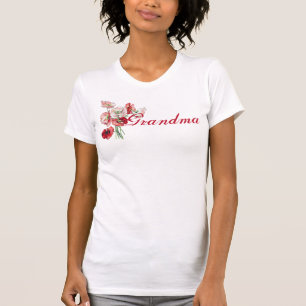 T-shirt grand-mère et Vintage pivoines