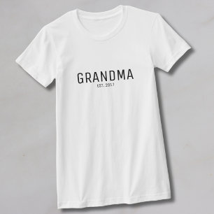 T-Shirt Grand-mère établie écriture noire