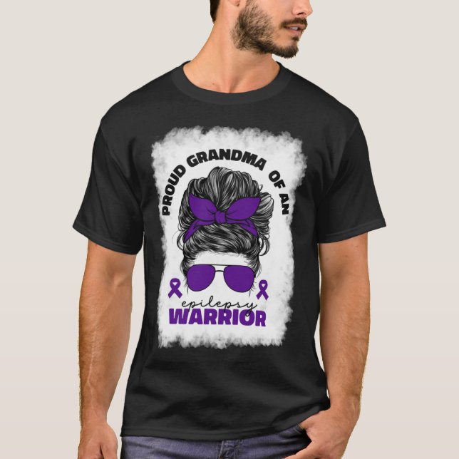 T-shirt Grand-mère fière de l'épilepsie guerrière (Devant)