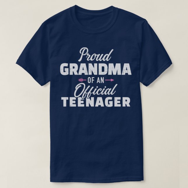 T-shirt Grand-mère fière d'un adolescent 13e anniversaire (Design devant)