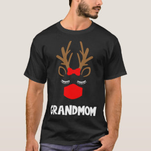 T-shirt Grand-mère Funny Reindeer Noël Animal Famille Ma