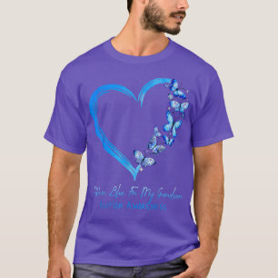 T-shirt Grand-mère Grand-père I Wear Blue For My Grandson 
