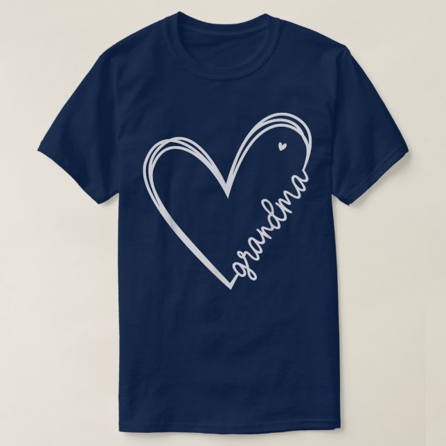 T-shirt Grand-mère Heart Femmes pour Noël Fête des mères B (Design devant)