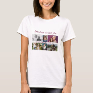 T-shirt Grand-mère nous vous aimons Petits-enfants 6 Photo